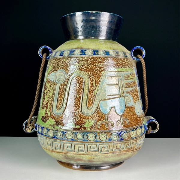 Jules Guerin - Armogres Bouffioulx - Azteque Serie - Vase