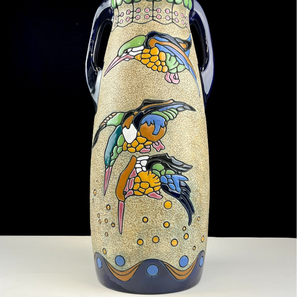 Amphora - Large kingfisher Vase - Cermic