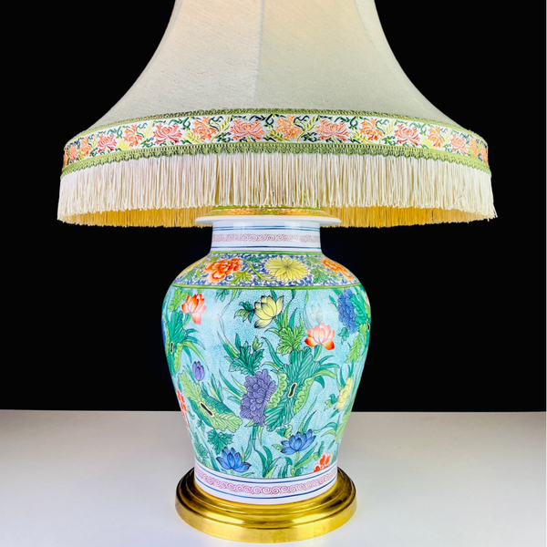 Porcelaine De Paris - Table Lamp - Colorful Hand Painted Flora Decor