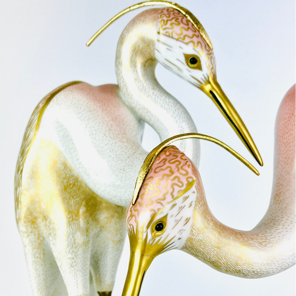 Giulia Mangani - Finely Decorated pair of Heron Birds