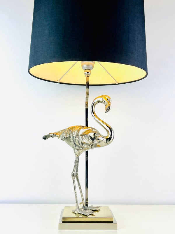Silver Flamingo Table Lamp - 60s