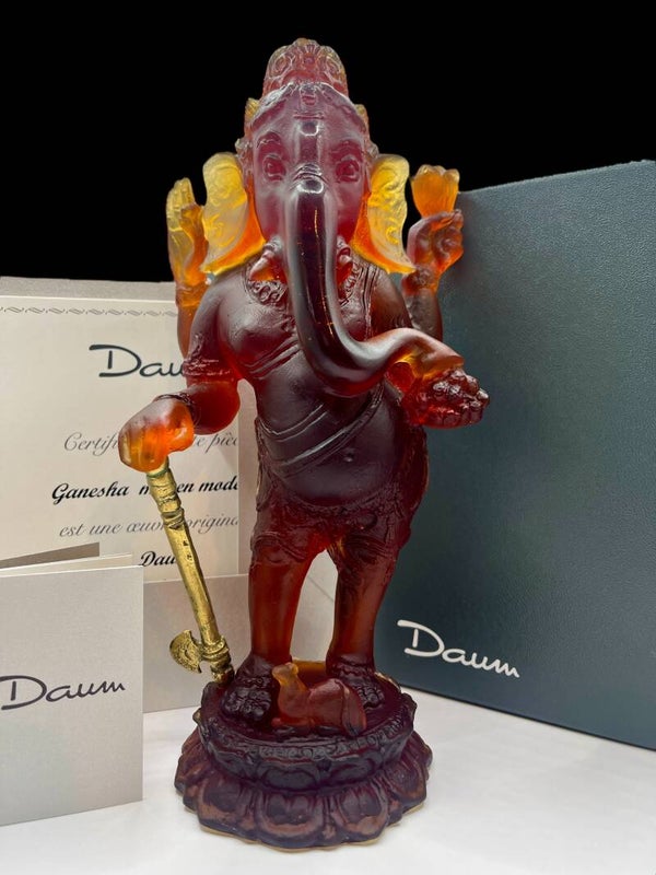 Daum Crystal - Large Ganesha - Limited Edition 129/1000 - New