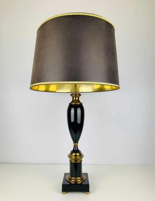 Elegant black lacquered French Table Lamp - 1900 - 1920