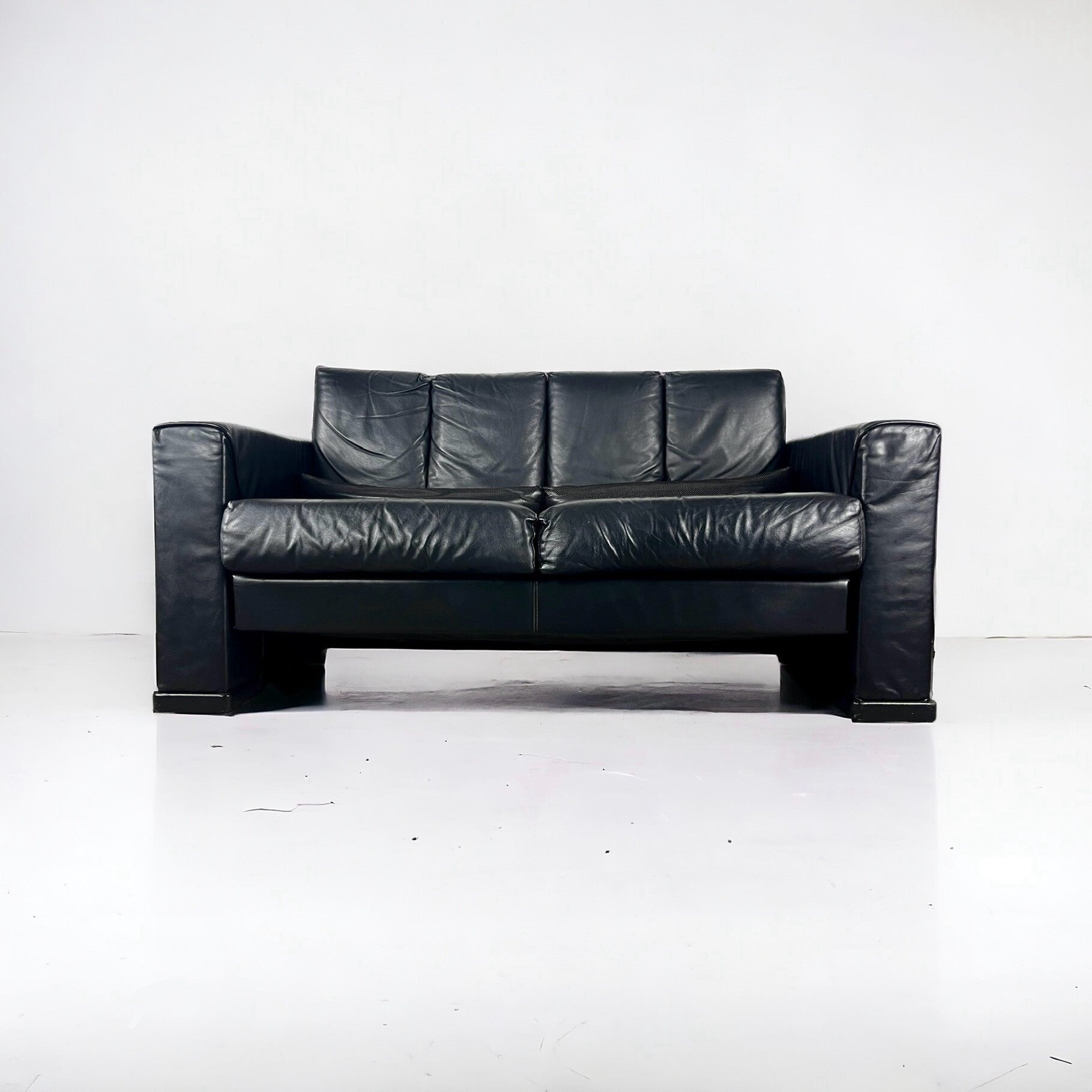B&B Italia - Excelsior - Mario Bellini - Black Leather Sofa