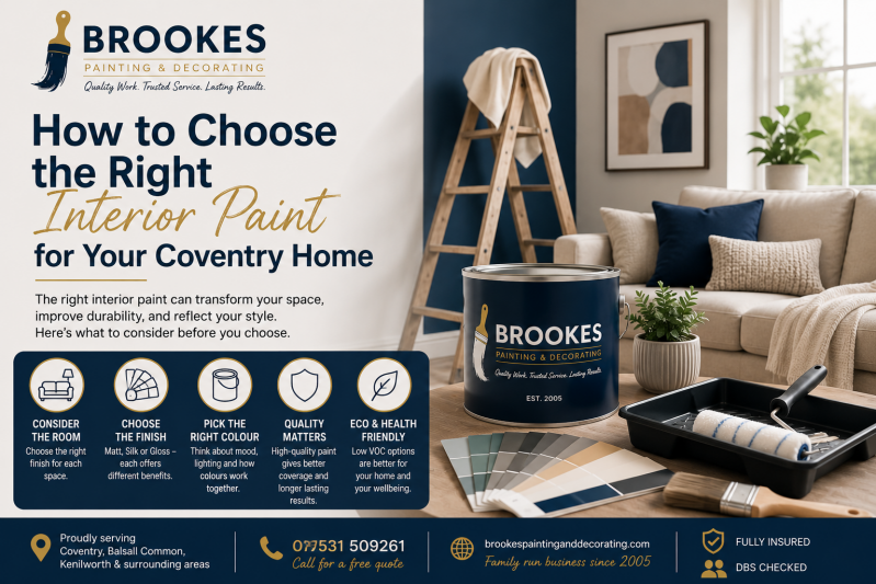 How to Choose the Right Interior Paint for Your Coventry Home