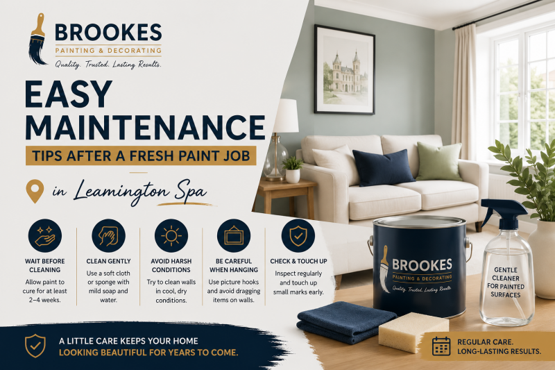 Easy Maintenance Tips After a Fresh Paint Job in Leamington Spa