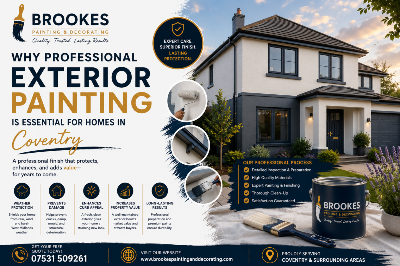 Why Professional Exterior Painting Is Essential for Homes in Coventry