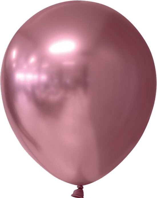 Roze | Chrome | Latex Helium Ballon | Inclusief Helium en Lintje | Roze