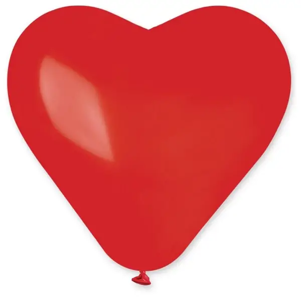 Hartjes Ballon Rood 30 cm |  Latex Helium Ballon | Inclusief Helium en Lintje | Rood