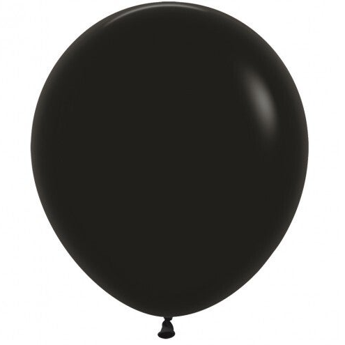 Zwart l | Latex Ballon Groot | 45 cm | Helium Ballon | Inclusief Helium en Lintje | Zwart