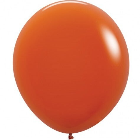 Sunset Orane l | Latex Ballon Groot | 45 cm | Helium Ballon | Inclusief Helium en Lintje | Oranje