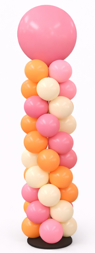 Ballon Pilaar Verjaardag of Viering met Top Ballon | kleuren naar keuze