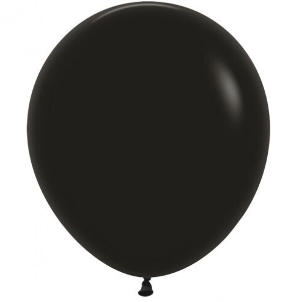 Zwart l | Latex Ballon Groot | 45 cm | Helium Ballon | Inclusief Helium en Lintje | Zwart