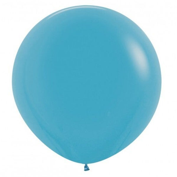 Reuze Ballon | Inclusief Helium en Lint | Latex Fashion | XL 60 cm | Middel Blauw