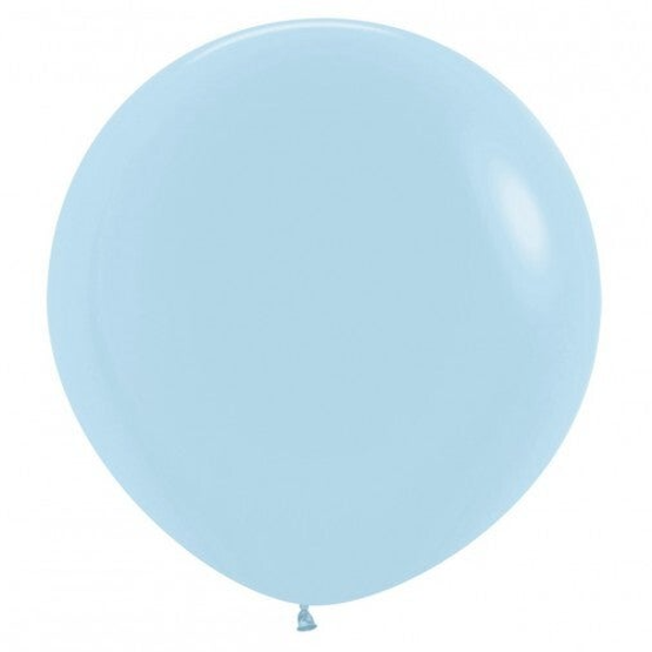 Reuze Ballon | Inclusief Helium en Lint | Latex Fashion | XL 60 cm | Baby Blauw