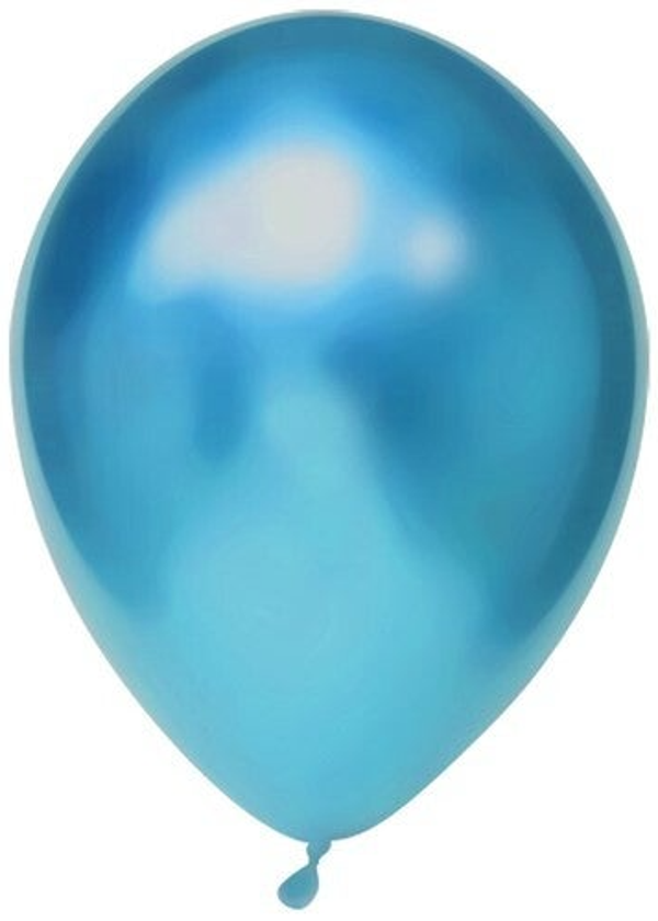 Blauw | Chrome | Latex Helium Ballon | Inclusief Helium en Lintje