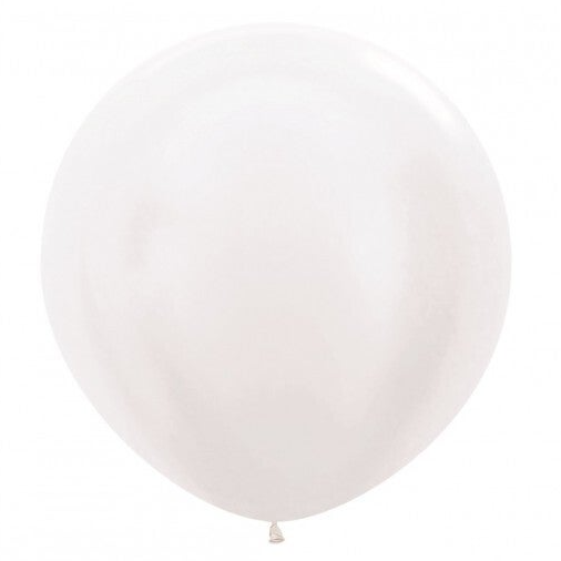 Reuze Ballon | Inclusief Helium en Lint | Latex Fashion | XL 60 cm | Parel Wit