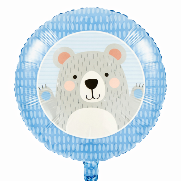 Lieve Beer Blauw | Folie Ballon  | Kids | Inclusief Helium en Lint | 45 cm | Blauw