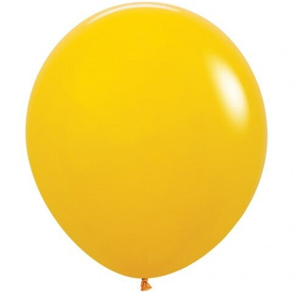 Honey Geel | Latex Ballon Groot | 45 cm | Helium Ballon | Inclusief Helium en Lintje | Geel