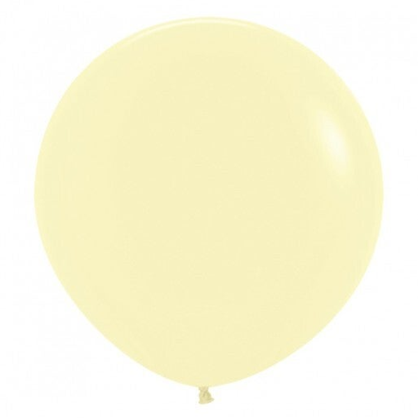 Reuze Ballon | Inclusief Helium en Lint | Latex Fashion | XL 60 cm | Butter Yellow Geel
