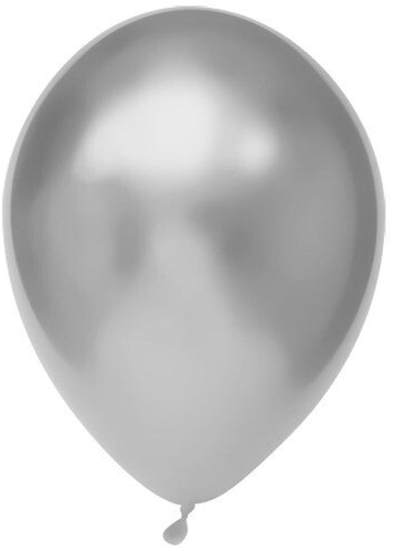 Zilver | Chrome | Latex Helium Ballon | Inclusief Helium en Lintje