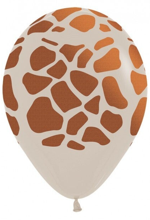 Giraffe | Latex Helium Ballon | Inclusief Helium en Lintje| Divers | Dieren  | Jungle | Bruin