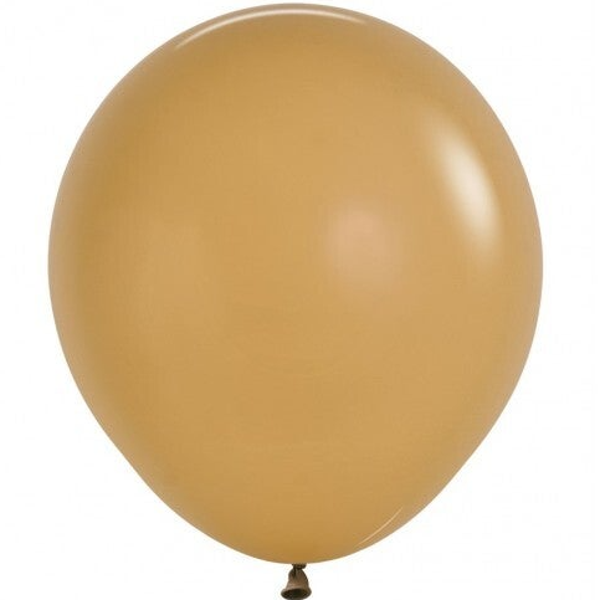 Latte bruinl | Latex Ballon Groot | 45 cm | Helium Ballon | Inclusief Helium en Lintje | Latte Bruin