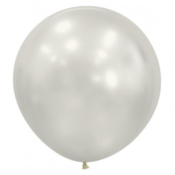 Reuze Ballon | Inclusief Helium en Lint | Latex Silk | XL 60 cm | Wit