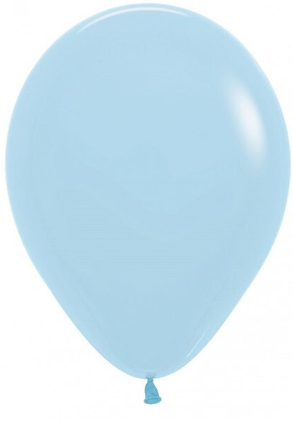 Baby Blauw | Dusk Matte Pastel  l Matte Latex Helium Ballon | Inclusief Helium en Lintje