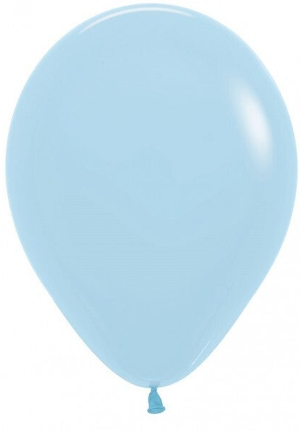 Baby Blauw | Dusk Matte Pastel  l Matte Latex Helium Ballon | Inclusief Helium en Lintje