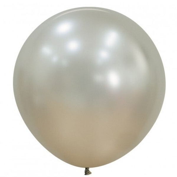 Reuze Ballon | Inclusief Helium en Lint | Latex Silk | XL 60 cm | Zijde Creme Wit