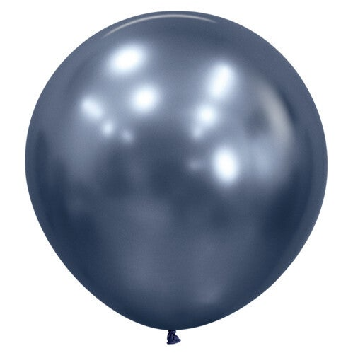 Reuze Ballon | Inclusief Helium en Lint | Latex Chrome | XL 60 cm | Universum Blauw