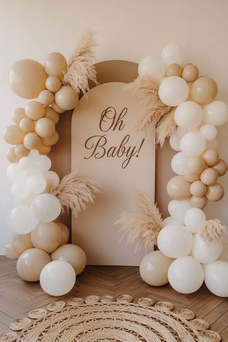 Vrolijke baby shower ballonnen boog helium Ballonnen Baby shower Ballonnen Almere. Ballonnen bestellen almere Babyshower