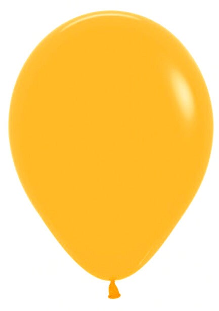 Honey Geel | Metallic Latex Helium Ballon | Inclusief Helium en Lintje