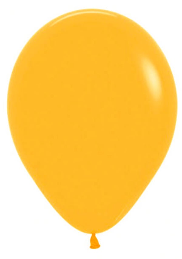 Honey Geel | Metallic Latex Helium Ballon | Inclusief Helium en Lintje