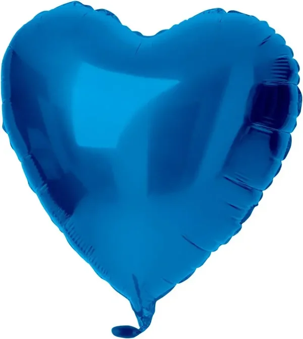 Hart licht Blauw  Folie ballon  | Liefde & Valentijn | Inclusief Helium en Lint | 45 cm | Blauw
