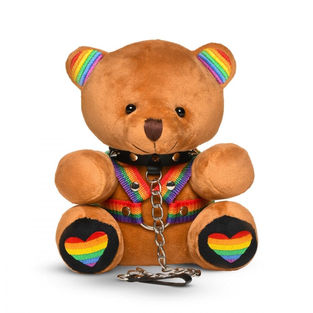 Leather & Hugs 8.9" Pride Plush Stuffed Animal Teddy Bear