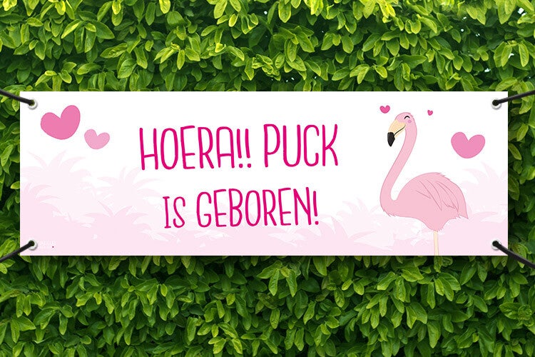 Geboortespandoek Flamingo (3 kleuren)
