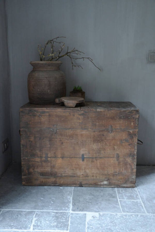 Authentieke oude Himalaya kist / box