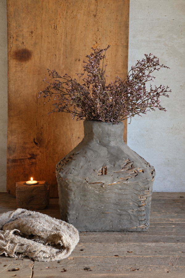 Decoratieve leemkruik