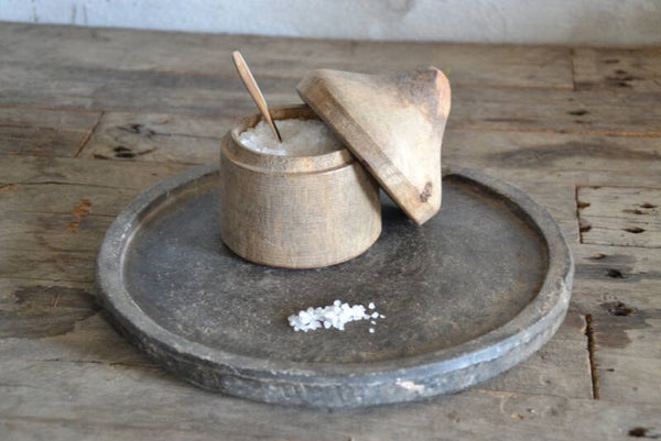 Houten potjes met deksel