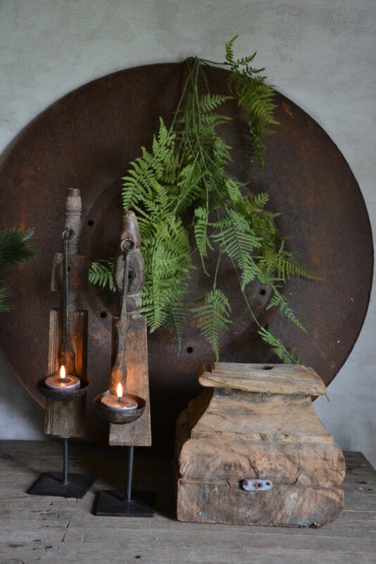 Oude houten poer