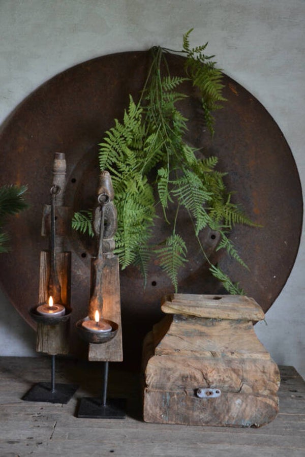 Oude houten poer