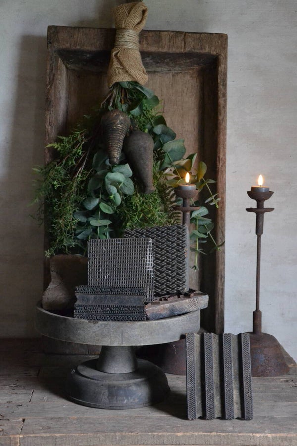 Oude houten Indische batik stempel
