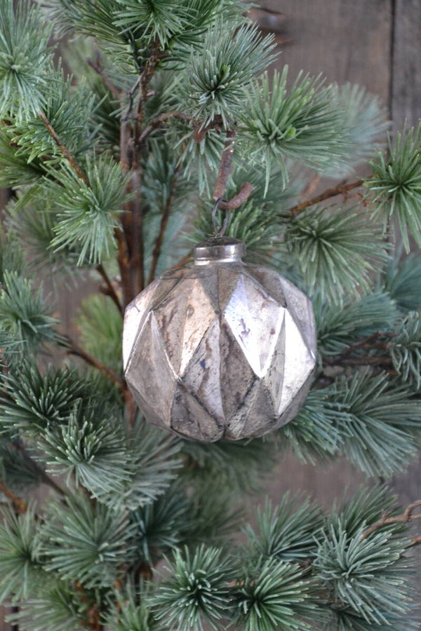 Kerstbal oud silver