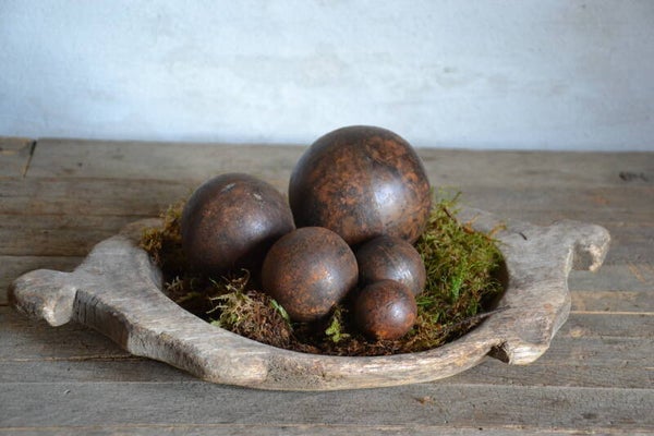 Set van vijf roest ballen