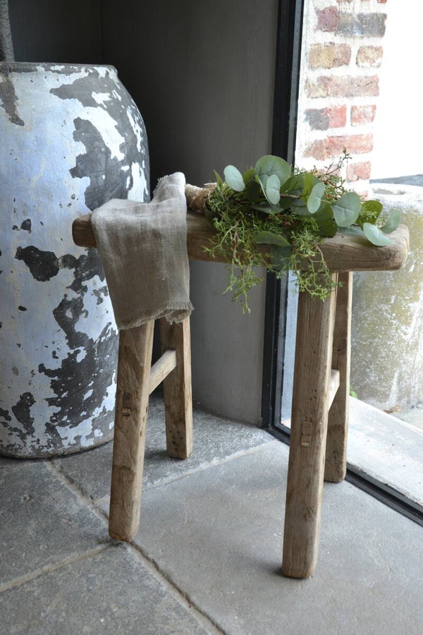 Handgemaakt teak houten Kruk/Bankje