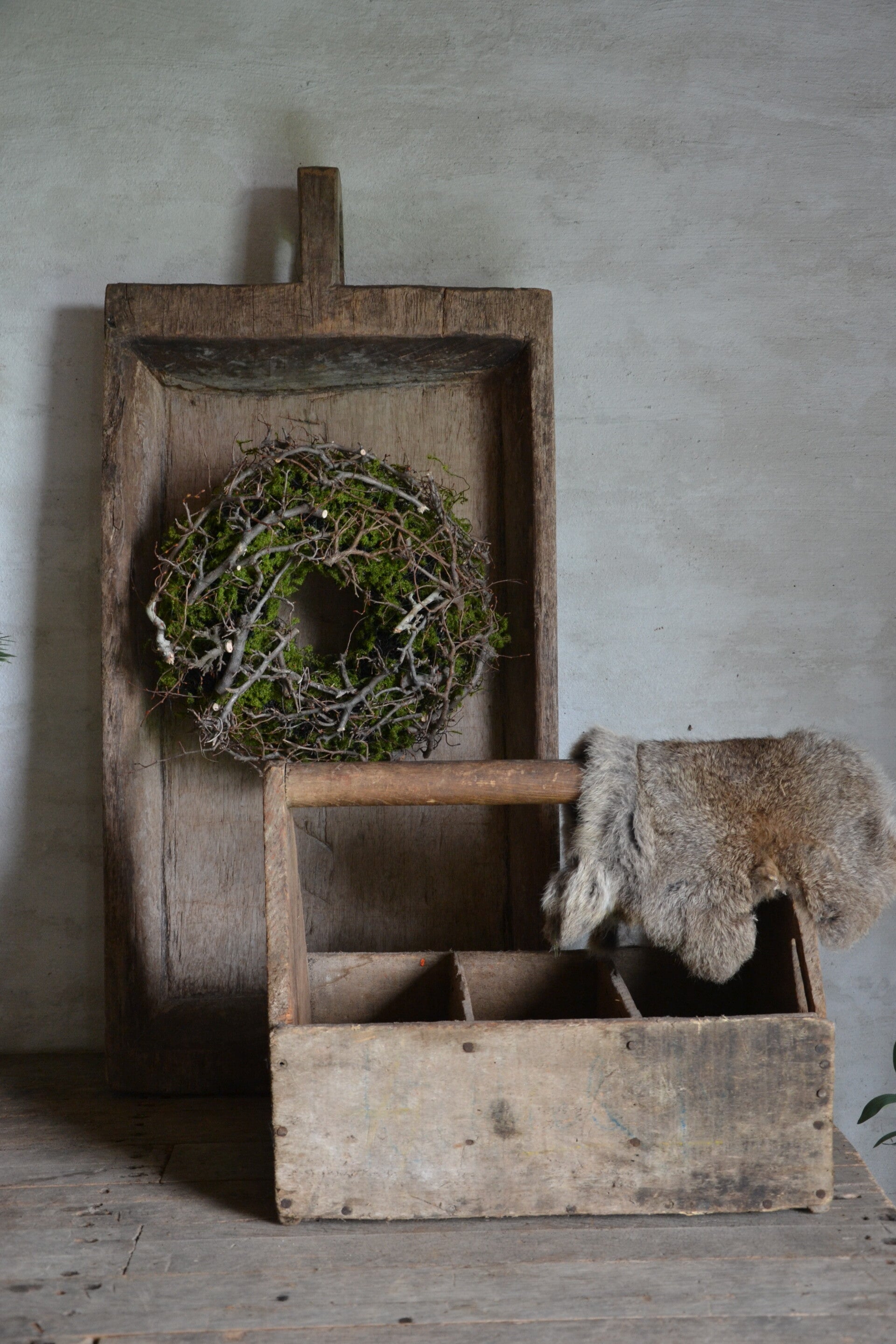 Oude authentieke houten bak