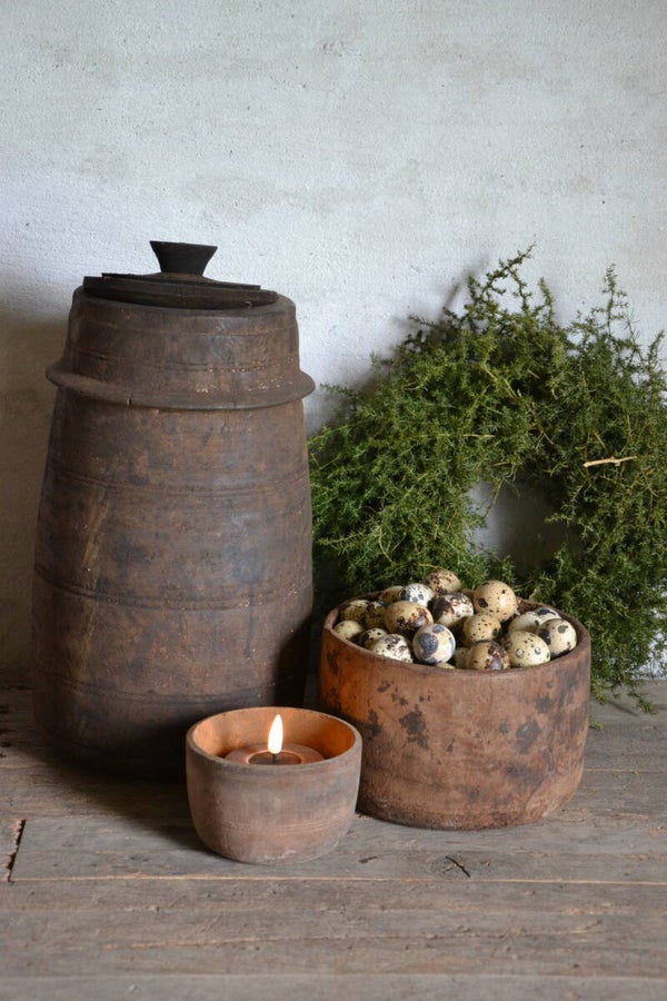 Oud houten potje