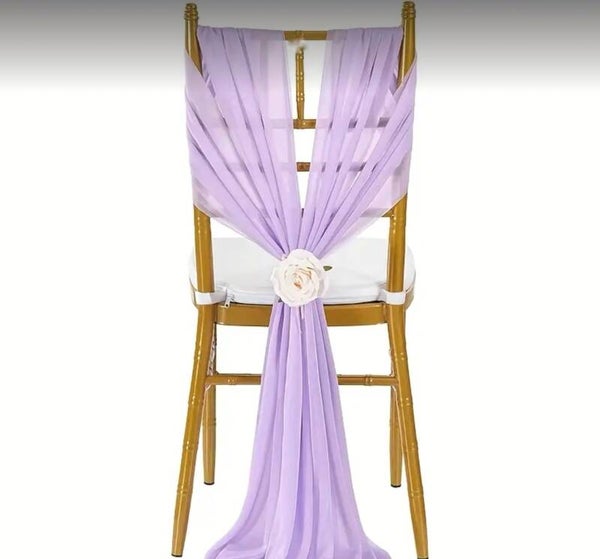 Noeud en mousseline violet clair